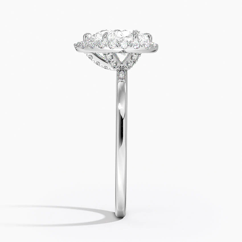 エターナルシャイン ペアカット ヘイローリング ｜ ラボグロウンダイヤ ｜ GEMIKA