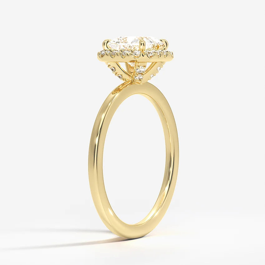 エターナルシャイン プリンセスカット ヘイローリング｜ラボグロウンダイヤ｜GEMIKA