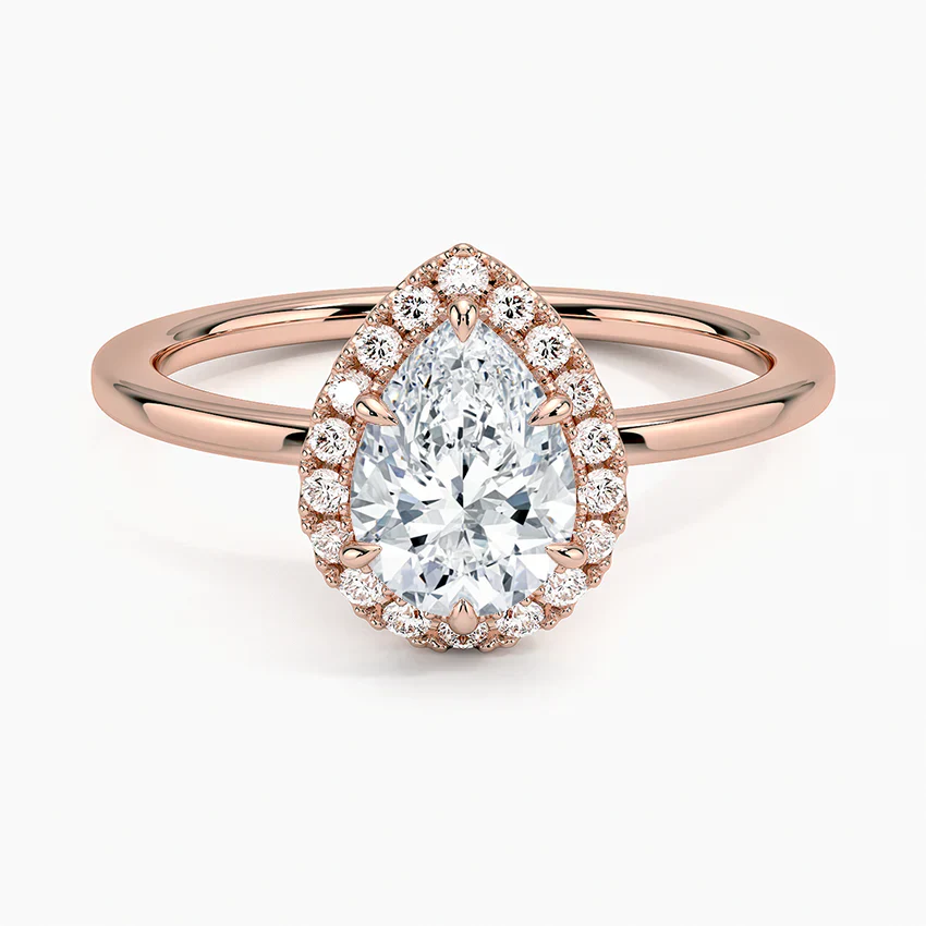 エターナルシャイン ペアカット ヘイローリング ｜ ラボグロウンダイヤ ｜ GEMIKA