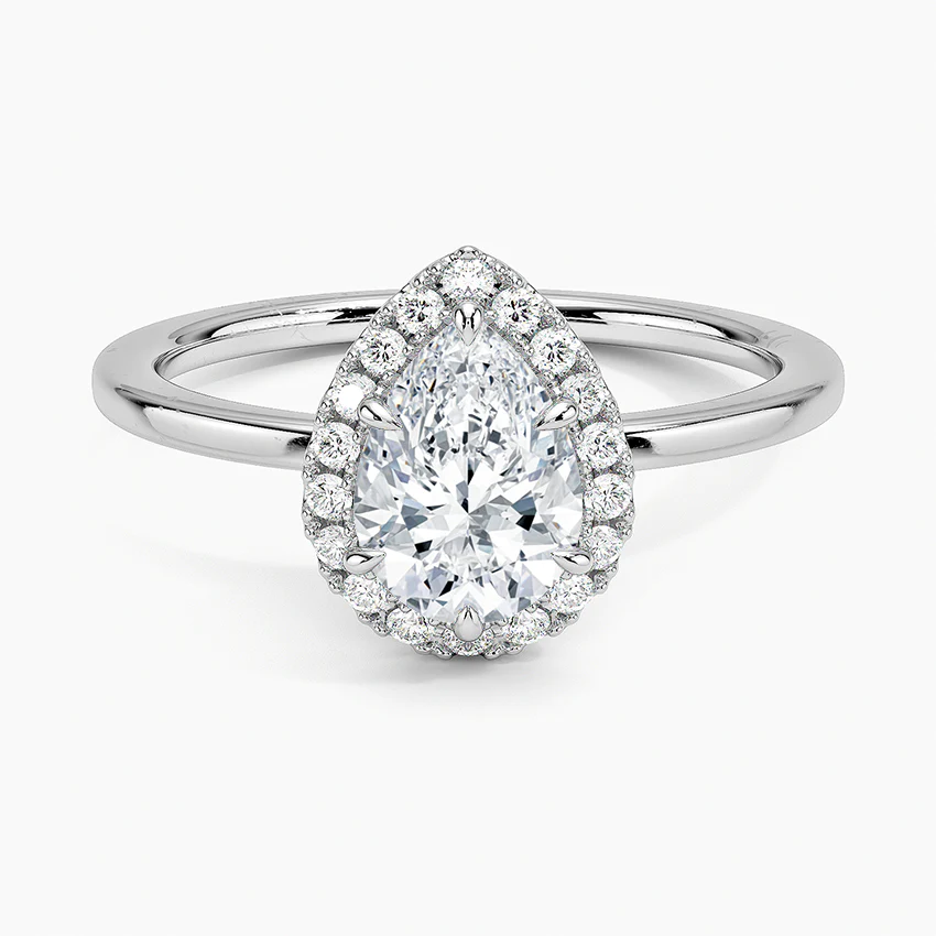 エターナルシャイン ペアカット ヘイローリング ｜ ラボグロウンダイヤ ｜ GEMIKA