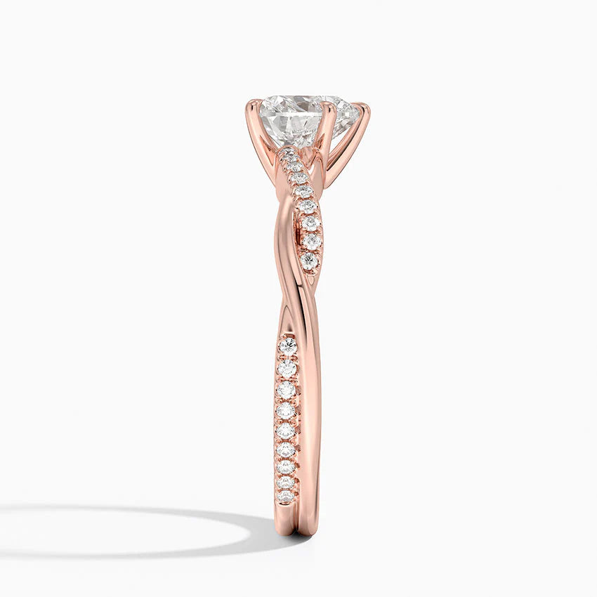 愛の絆 ハートカット ねじりアームリング｜ラボグロウンダイヤモンド｜GEMIKA