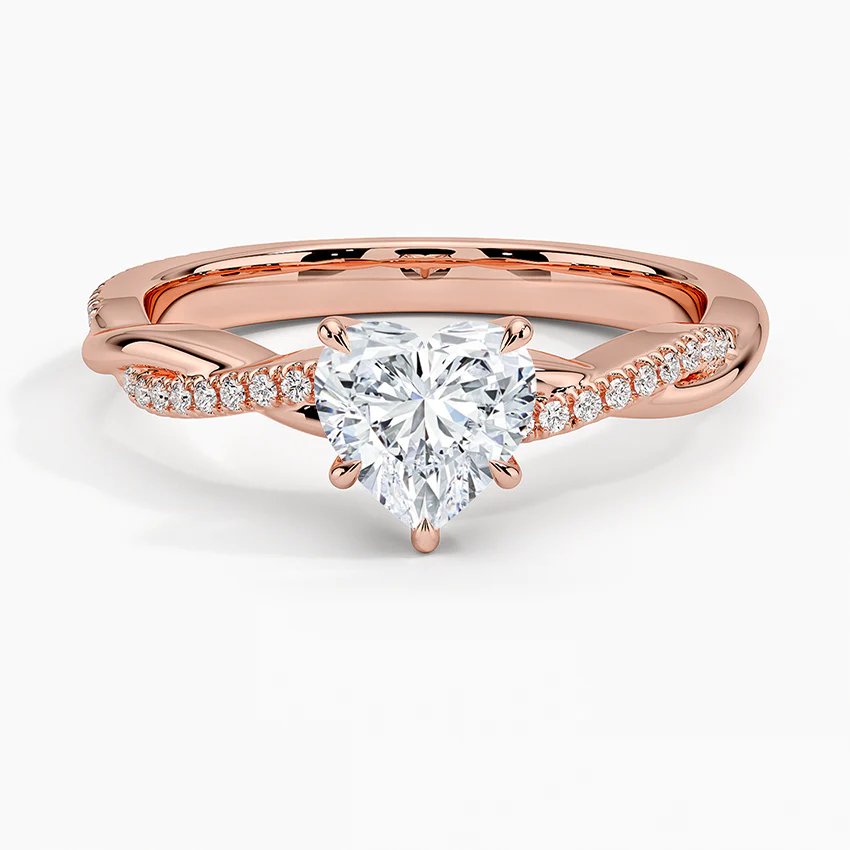 愛の絆 ハートカット ねじりアームリング｜ラボグロウンダイヤモンド｜GEMIKA