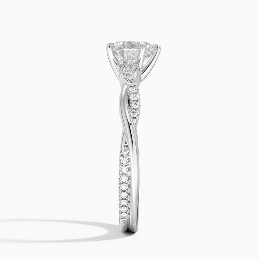 愛の絆 ハートカット ねじりアームリング｜ラボグロウンダイヤモンド｜GEMIKA